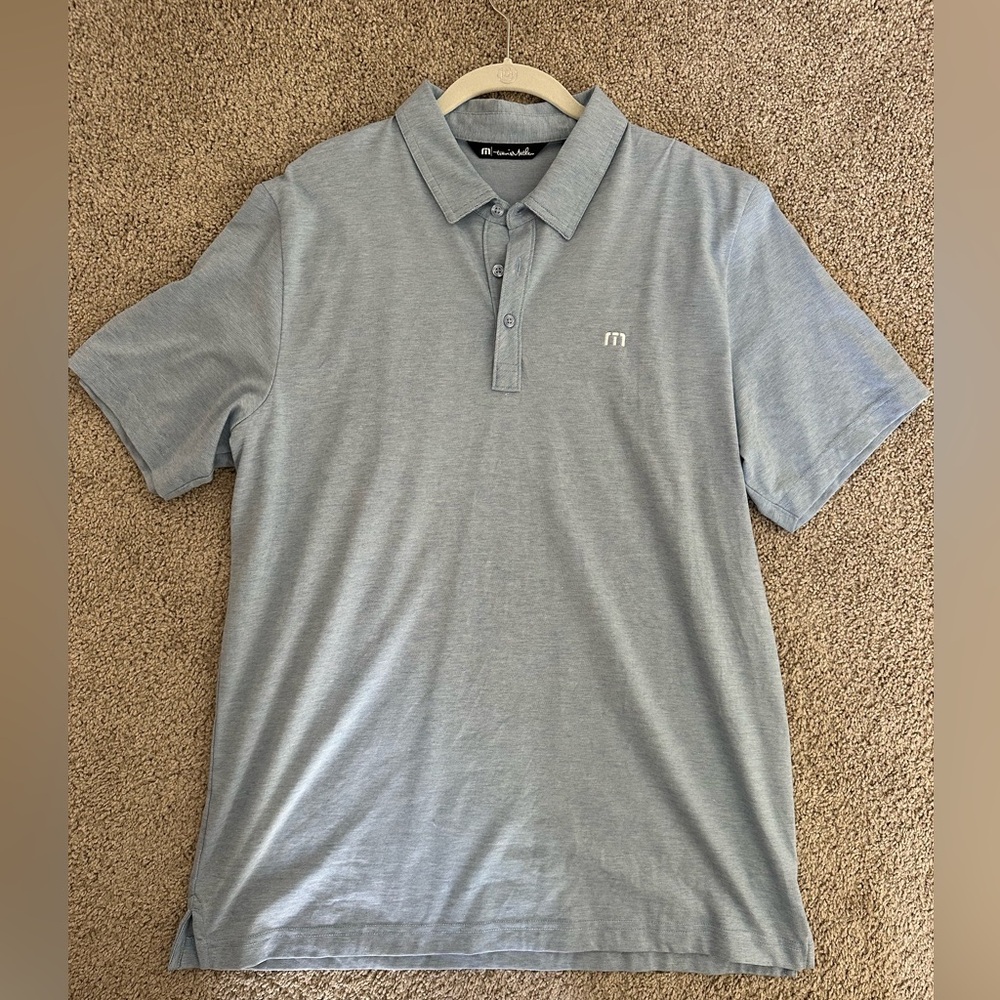Men’s Travis Matthew polo golf shirt light blue